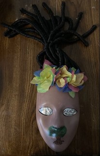 Photo of the mixed-media mask