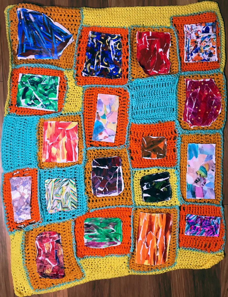 Photo of the knitted quilt