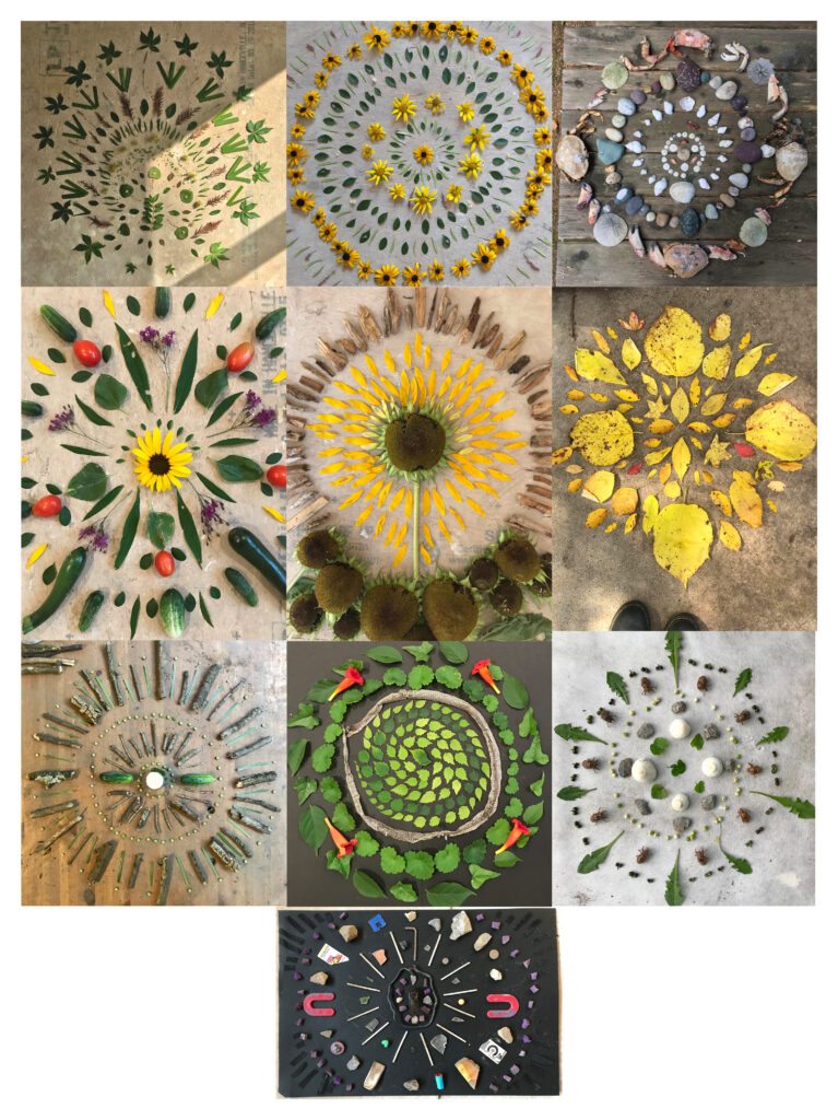 Photos of the mandalas