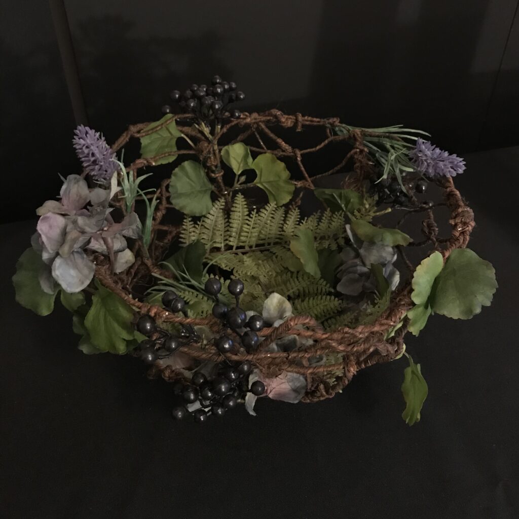 Photo of the mixed-media wreath